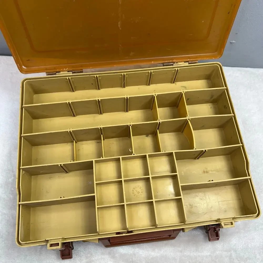 Magnum by Plano Fishing Tackle Box Double Sided Divided Organizer Orange